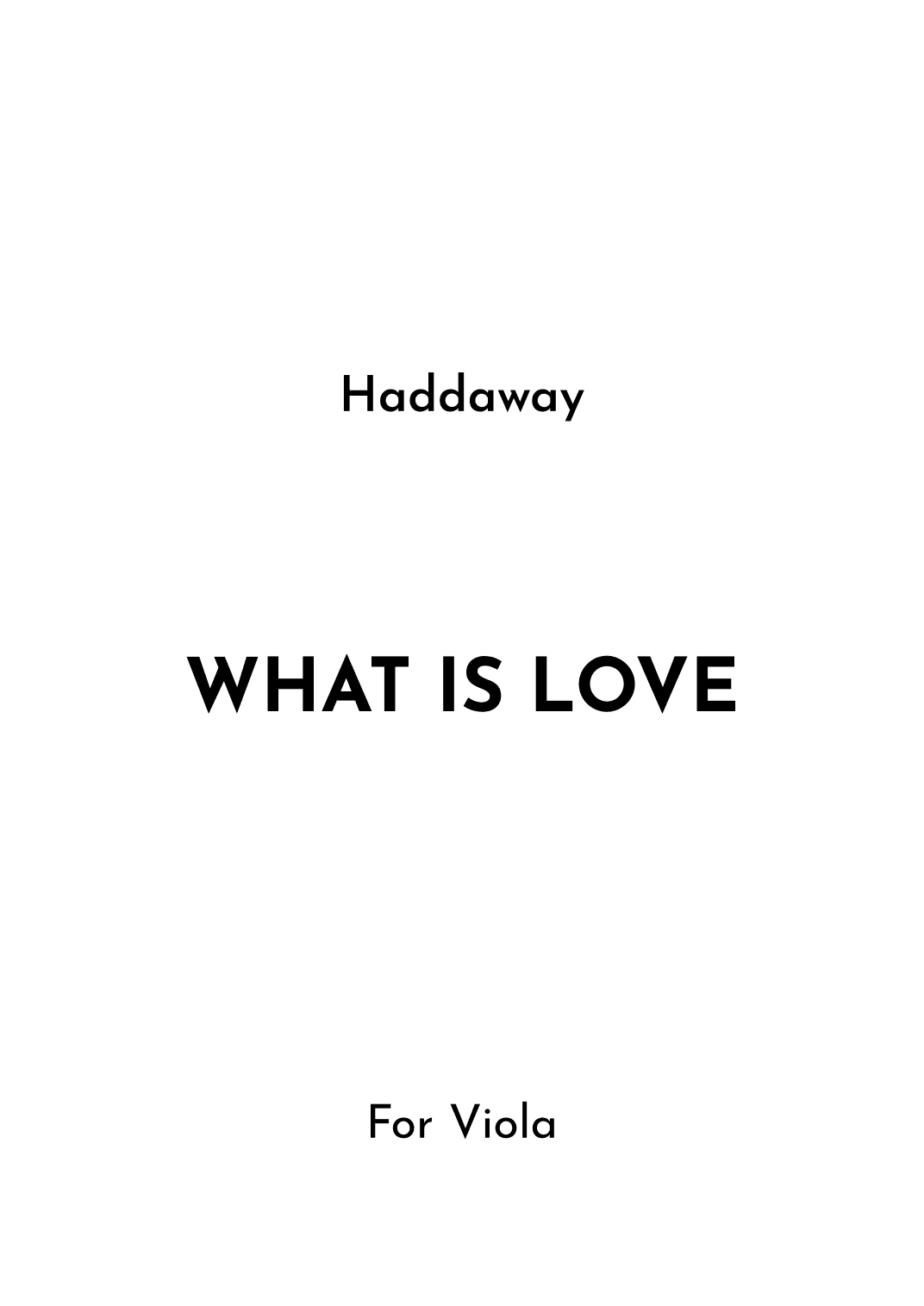 What Is Love (arr. Jireh J.)