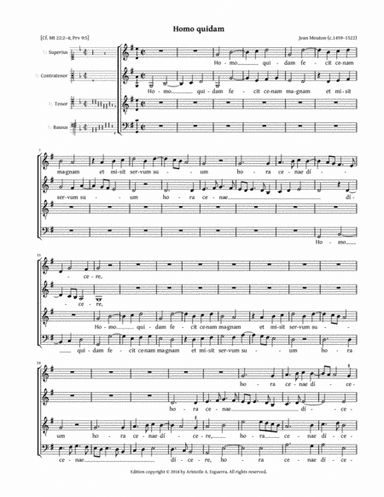 Homo quidam (Mouton) (arr. Aristotle A. Esguerra)