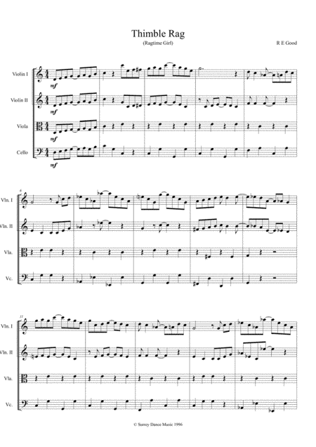 Thimble Rag (Ragtime Girl)