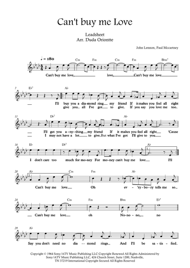 Can't Buy Me Love (arr. Duda Oriontte)