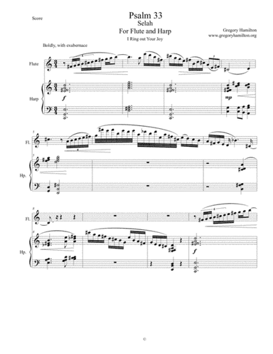 Psalm 33 Selah For Flute and Harp