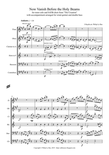 Now vanish before the holy beams (The Creation) (arr. Philip Le Bas)
