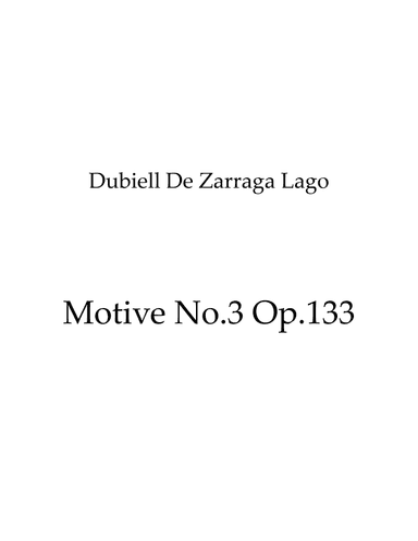 Motive No.3  C Minor Op.133
