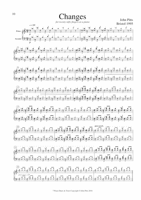 Changes for twenty nifty fingers