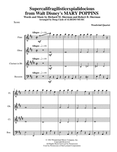 Supercalifragilisticexpialidocious from Walt Disney's MARY POPPINS (arr. Doug Clyde)