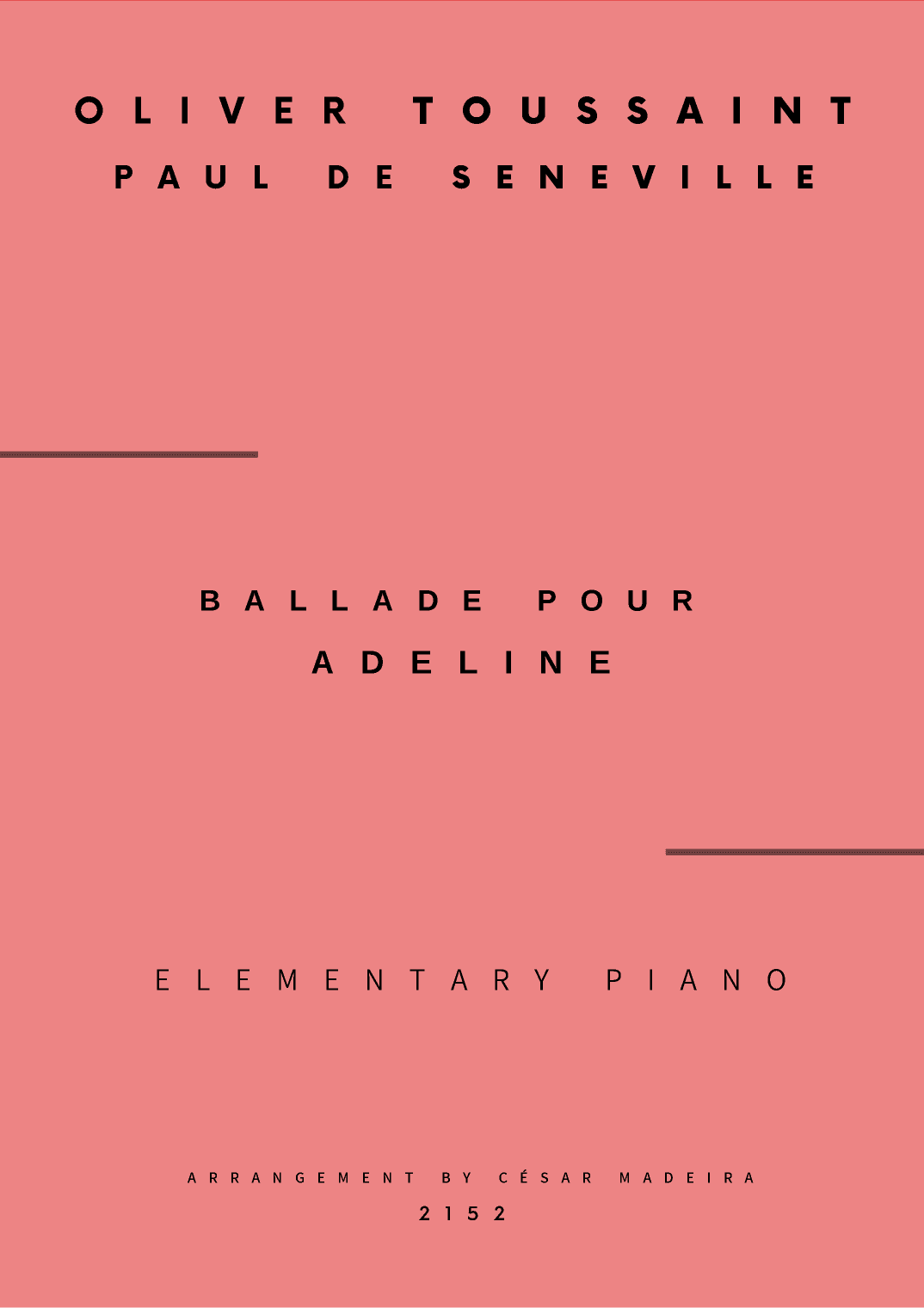 Ballade Pour Adeline (arr. César Madeira)