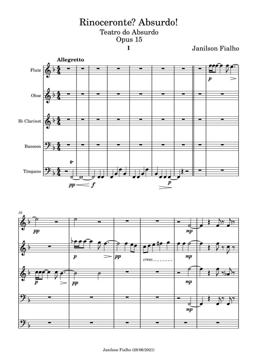 Rinoceronte? Absurdo!, Opus 15