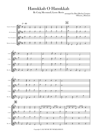 Hanukkah O Hanukkah (arr. Davi Rocha Campos)