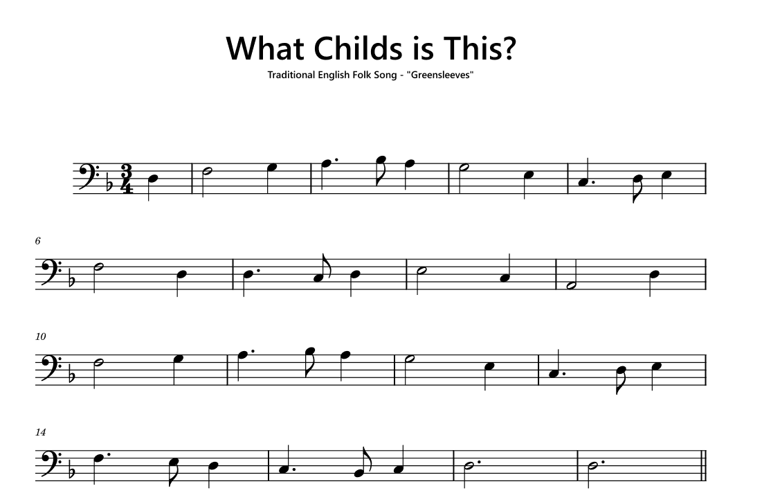What Child is This? (Greensleeves) (arr. Funtom)