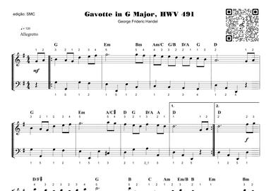 Gavotte in G Major, HWV 491 (arr. Piano)
