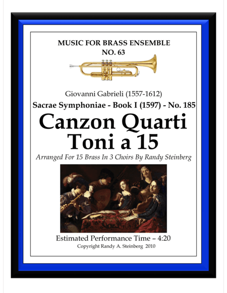 Canzon Quarti Toni a 15 - No. 185 (arr. Randy A. Steinberg)