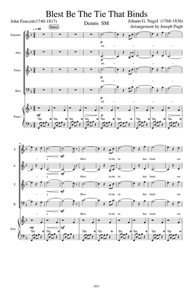 Blest Be The Tie That Binds/ Choir (arr. Joseph Pugh)