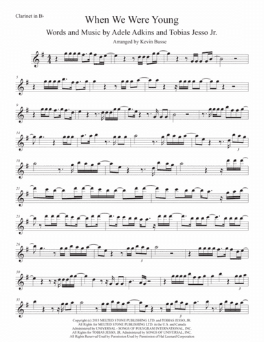 When We Were Young (arr. Kevin Busse)