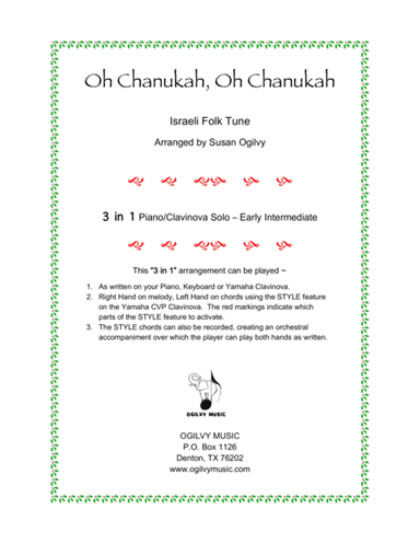 Oh Chanukah, Oh Chanukah (arr. Susan Ogilvy)