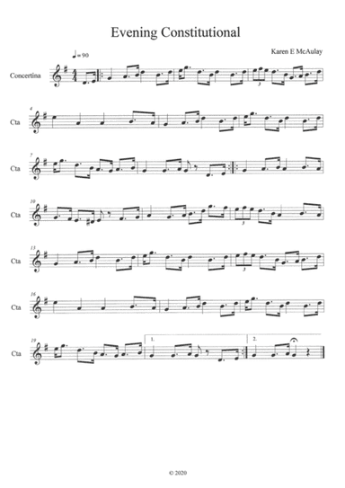 Evening Constitutional - Strathspey for Concertina and Piano