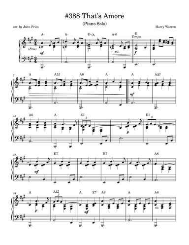 That's Amore (that's Love) (arr. John Fries)