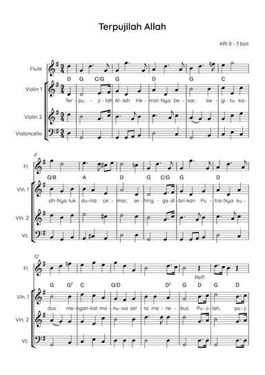 To God be the Glory / Terpujilah Allah (arr. Angie Wiranata)