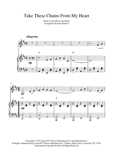 Take These Chains From My Heart (arr. Kaiserin Rebecca)