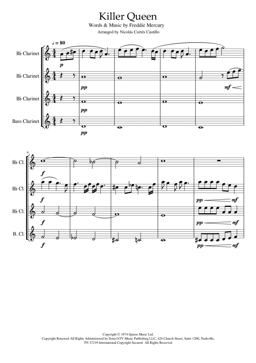 Killer Queen (arr. Nicolás Cortés Castillo)