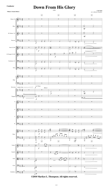 Down From His Glory--Full Score (arr. Marilyn Thompsona)