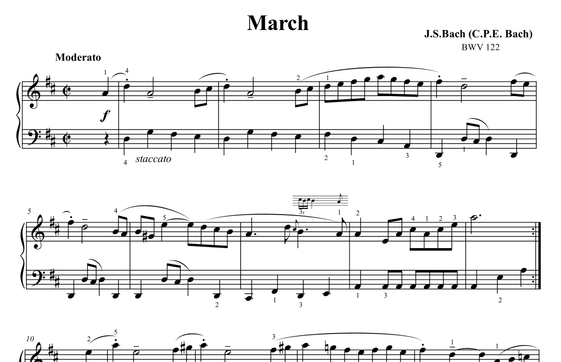 Bach March in D Major (arr. Ben Choupak)