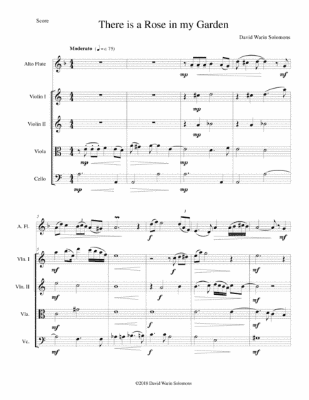 There is a Rose in my Garden for alto flute and strings