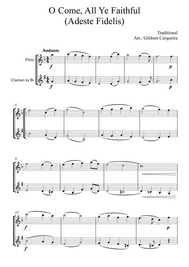 O Come, All Ye Faithful (Adeste Fidelis) (arr. Gildson Cerqueira)