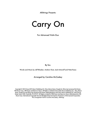 Carry On (arr. Caroline McCaskey)