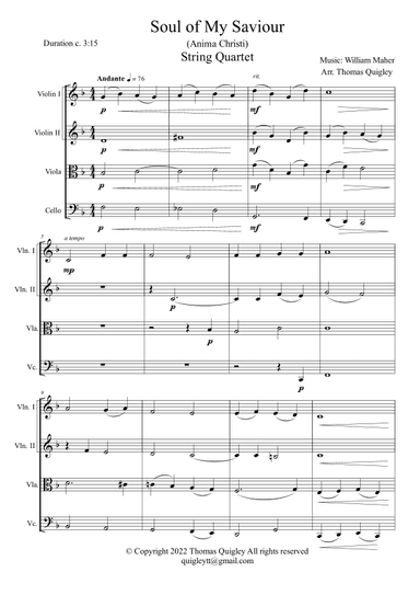 Soul of My Saviour (Anima Christi) (arr. Thomas Quigley)