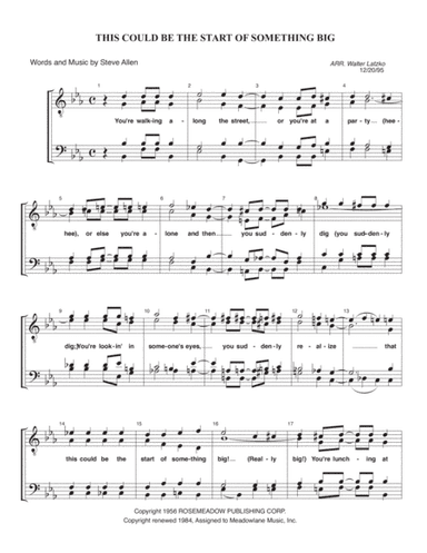 This Could Be The Start Of Something Big (arr. Walter Latzko)