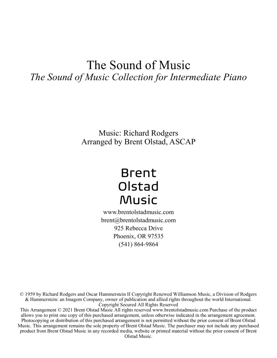 The Sound Of Music (arr. Brent Olstad, ASCAP)