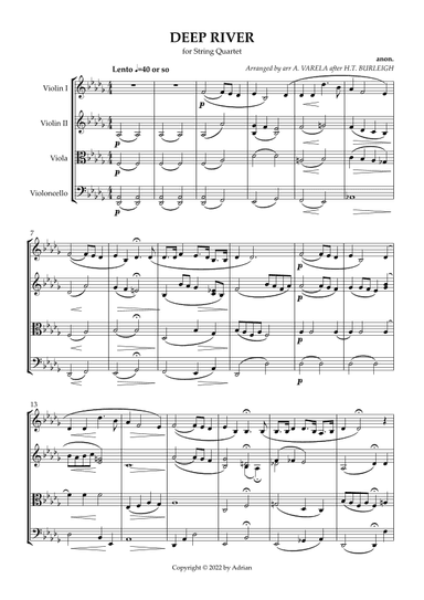 Deep River (arr. Adrian Varela)