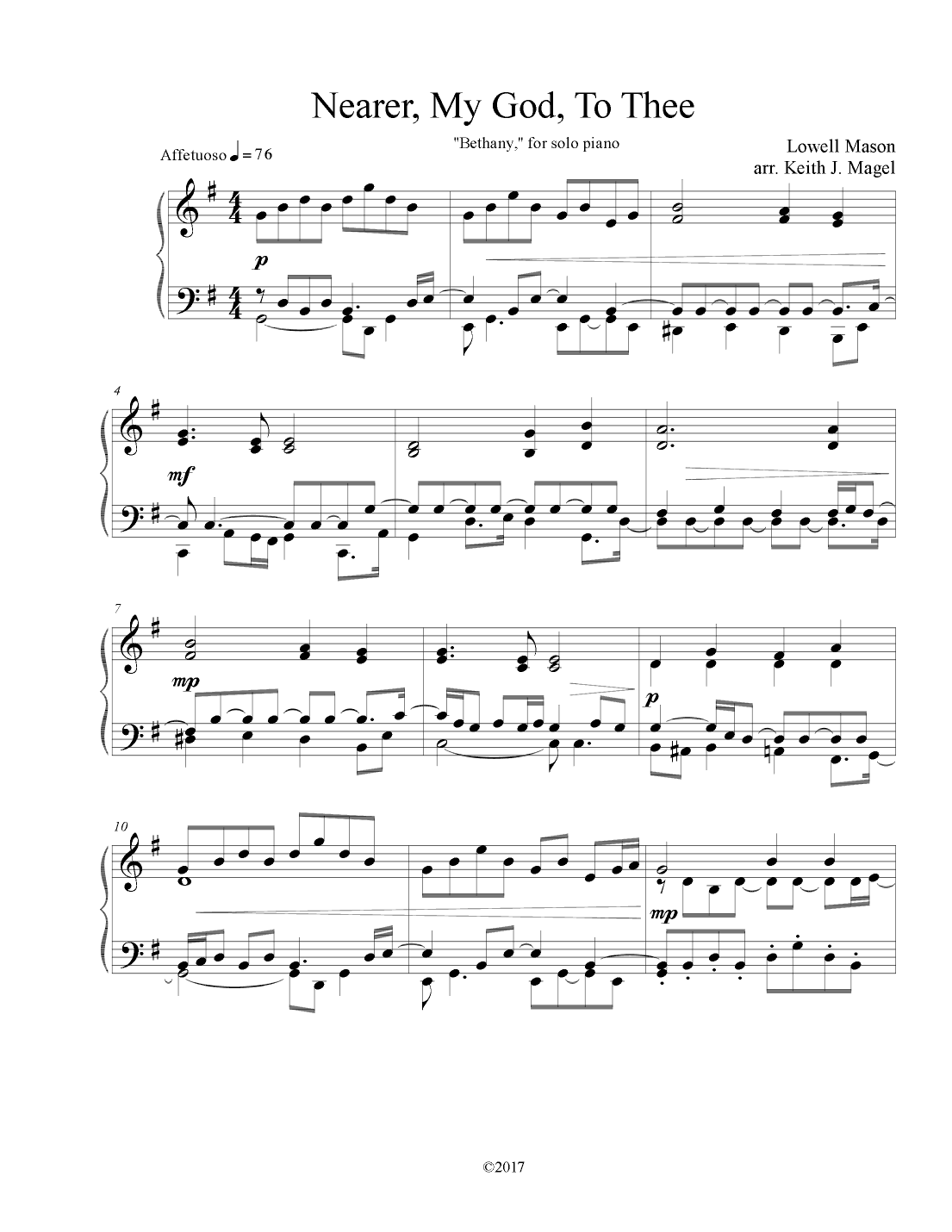 Nearer, My God, To Thee III (arr. Keith James)