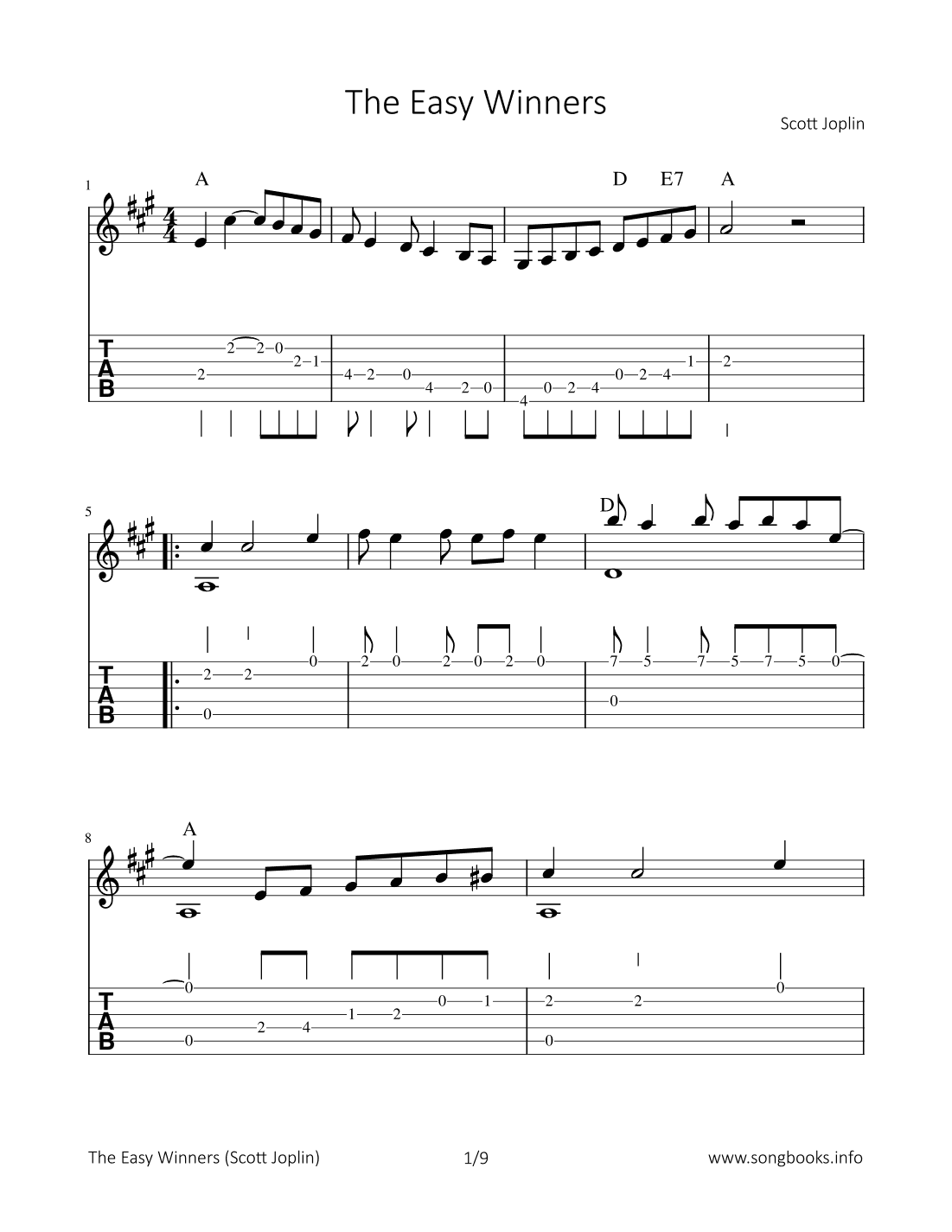 The Easy Winners (arr. Bettina Schipp)