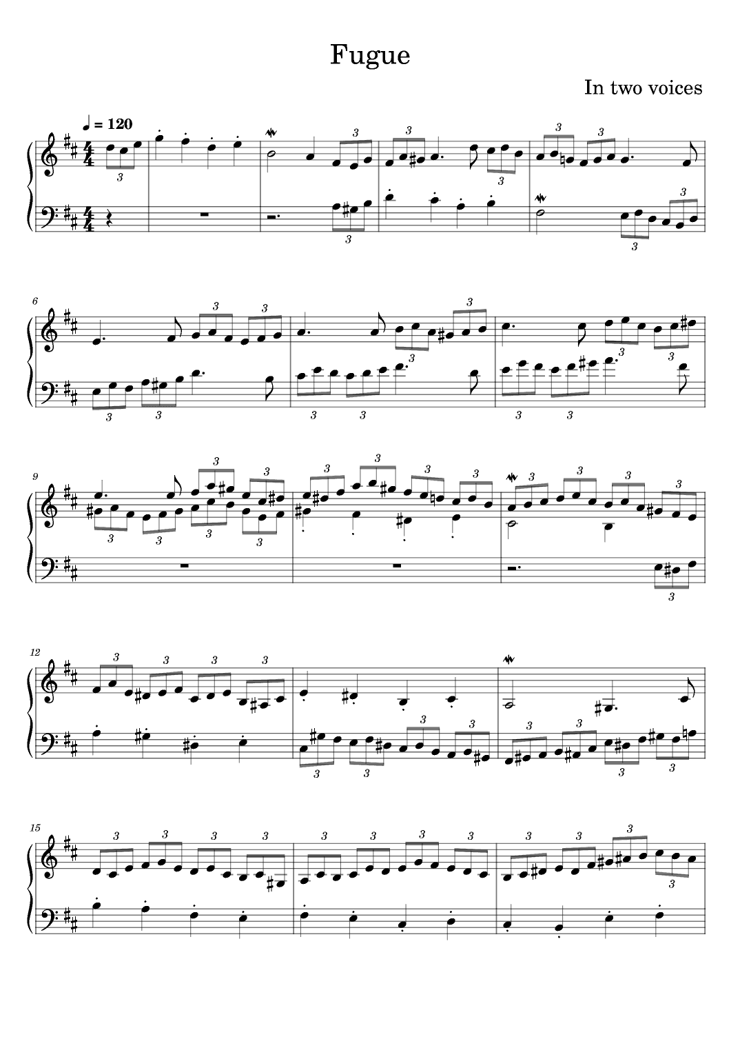 Fugue 3 (Piano)