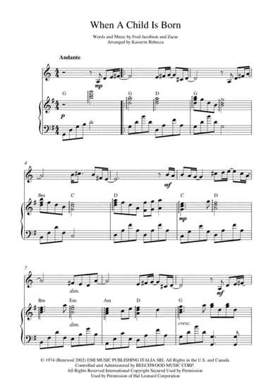 When A Child Is Born (arr. Kaiserin Rebecca)