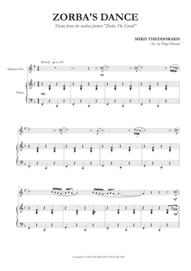 Zorbas Dance (arr. Diego Marani)