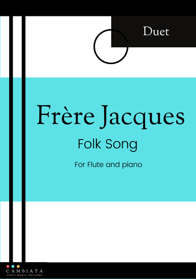 Frère Jacques - Solo flute and piano accompaniment (Easy) (arr. Levy Nunes)
