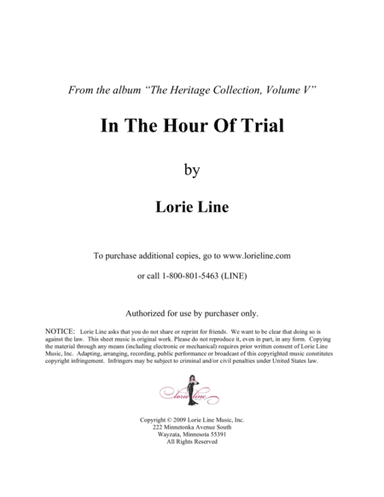 In The Hour Of Trial (arr. Lorie Line)