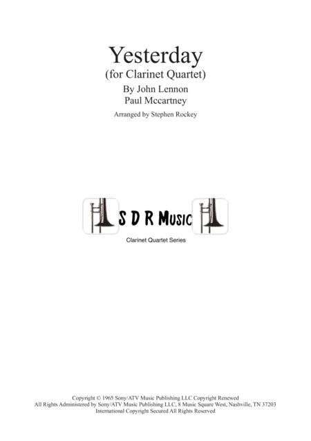 Yesterday (arr. Stephen Rockey)