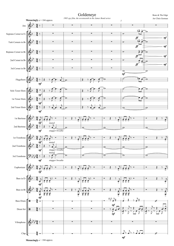 Goldeneye (arr. Chris Gorman)