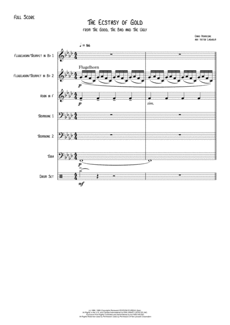 The Ecstasy Of Gold from THE GOOD, THE BAD AND THE UGLY (arr. Viktor Lindholm)