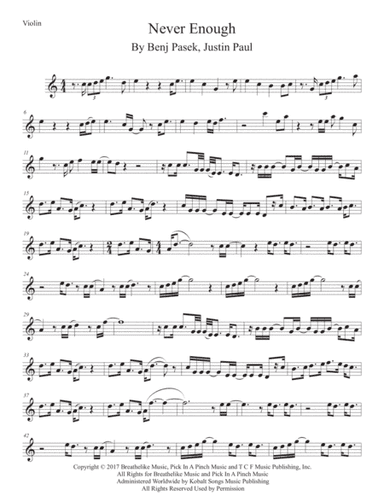 Never Enough (arr. Kevin Busse)