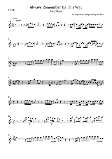 Always Remember Us This Way (arr. Melquisedeque C.Silva)