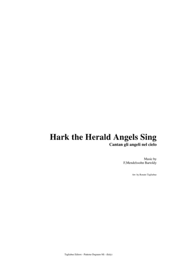 HARK THE HERALD ANGELS SING - Christmas Carol - Arr. for SATB Choir (arr. Renato Tagliabue)