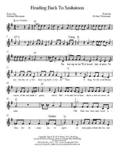 Heading Back To Saskatoon