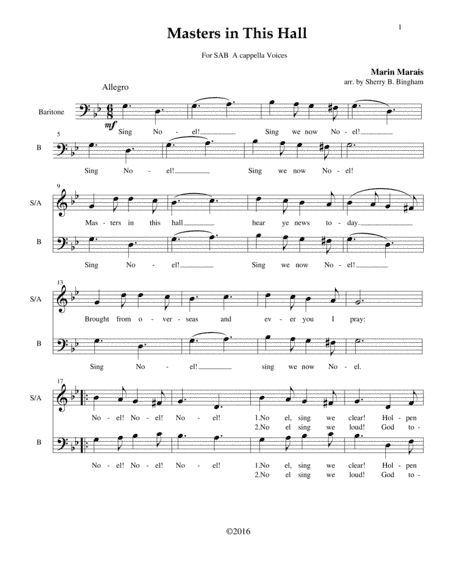 Masters in This Hall (arr. Sherry B. Bingham)