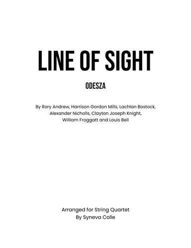 Line Of Sight (arr. Syneva Colle)