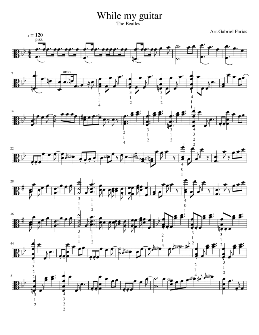 While My Guitar Gently Weeps (arr. Gabriel Farías Ravanal)