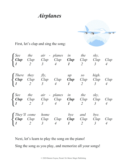 Airplanes (black key notation)